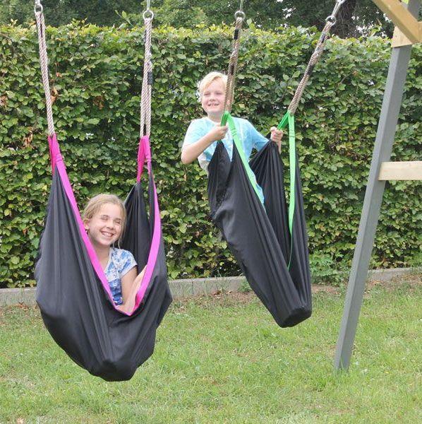 Grote foto swingbag schommelzak voor binnen en buiten kinderen en baby actiespeelgoed