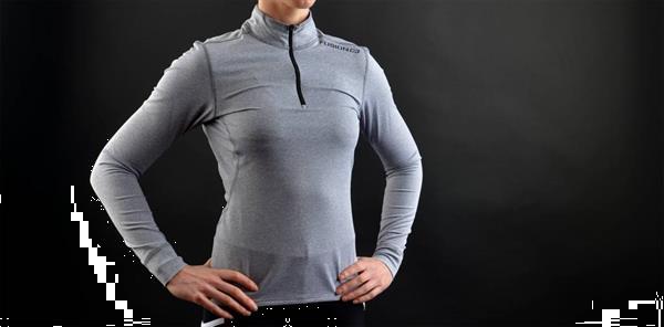 Grote foto fusion c3 zip neck grey dames size small kleding dames sportkleding