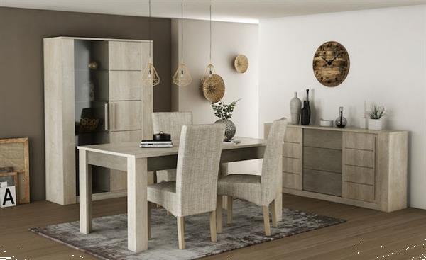Grote foto eetkamerset meubels antibes champagne eiken kleur eetkam huis en inrichting eettafels