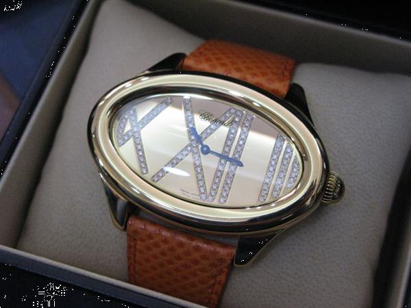Grote foto chopard montres dame cat eye diamond dial 18 kt solid gold kleding dames horloges