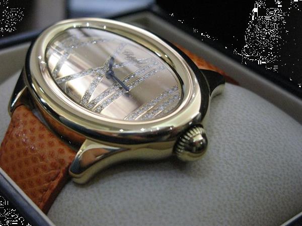 Grote foto chopard montres dame cat eye diamond dial 18 kt solid gold kleding dames horloges