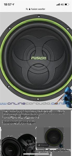 Grote foto fusion woofer en versterker auto onderdelen auto luidsprekers