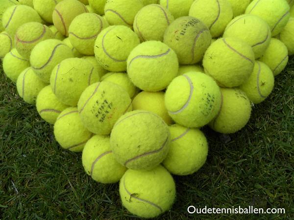 Grote foto veel gebruikte tennisballen voor de hond dieren en toebehoren toebehoren