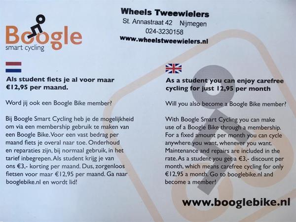 Grote foto boogle bike vanaf 12 95 p.mnd wheels in nijmegen fietsen en brommers damesfietsen