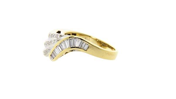 Grote foto gouden bicolour fantasie ring met diamant 18 krt 1795 sieraden tassen en uiterlijk ringen voor haar