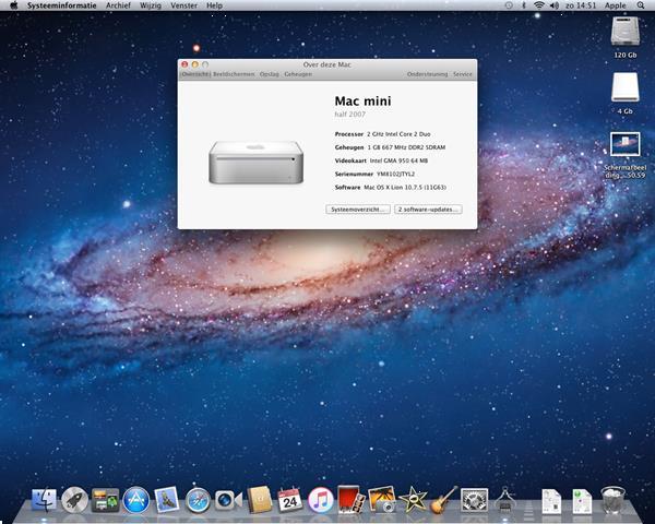 Grote foto te koop mac mini ym8102jtyl2 en 15 inch lcd. computers en software apple desktops