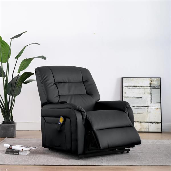 Grote foto vidaxl massagefauteuil elektrisch sta op stoel kunstleer zwa beauty en gezondheid massage