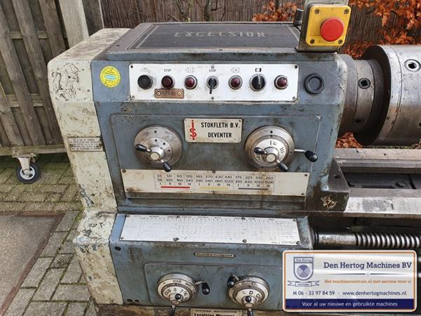 Grote foto excelsior akron 250 l draaibank lathe doorlaat 55mm doe het zelf en verbouw ijzerwaren en bevestigingsmiddelen