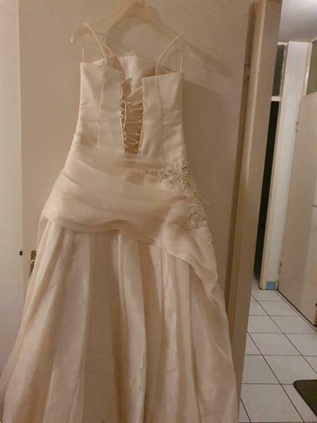 Grote foto prachtige cremedkleurig trouwjurk maat m kleding dames trouwkleding