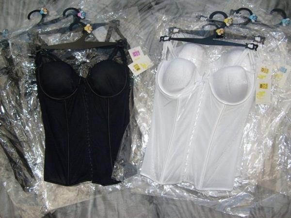 Grote foto elegant zwart torselet met strapless mogelijkheid kleding dames ondergoed en lingerie