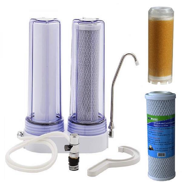 Grote foto camper waterfilter set voor veilig en kalkvrij drinkwater watersport en boten accessoires en onderhoud
