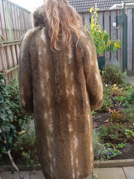 Grote foto extrovagante kunstbontlangejas lynx luipaard kleding dames jassen winter