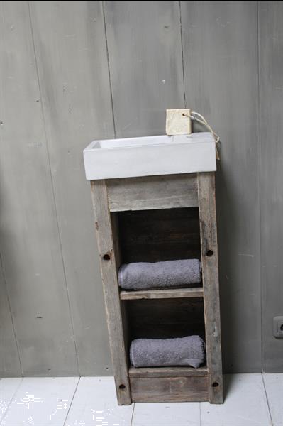 Grote foto toiletmeubel oud hout met betonbak 90 cm light grey huis en inrichting complete badkamers