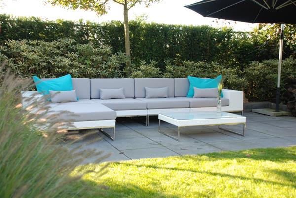 Grote foto design loungeset tuin wit wicker tuin en terras tuinmeubelen toebehoren