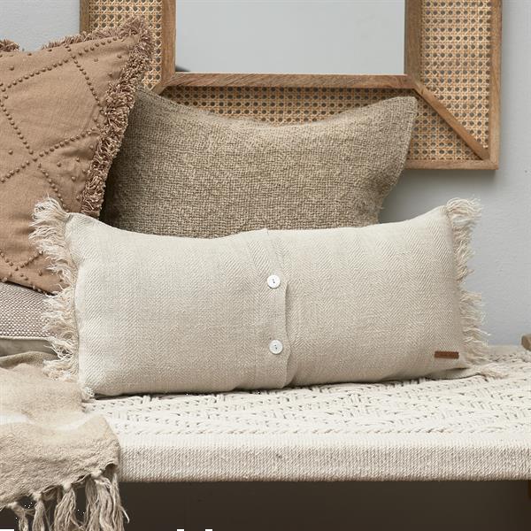 Grote foto rivi ra maison basic bliss linen pillow cover natu 60x30 huis en inrichting woningdecoratie