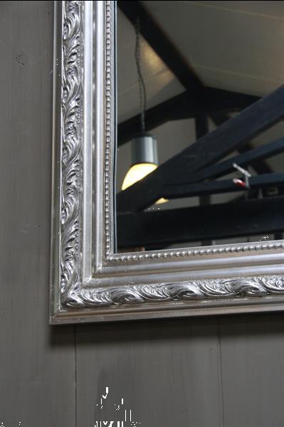 Grote foto kuifspiegel barok roma zilver 117 x 80 cm huis en inrichting woningdecoratie