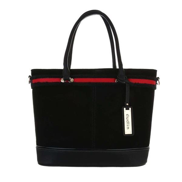 Grote foto mooie dames schoudertas dudlin ta 1330 29 black sieraden tassen en uiterlijk damestassen