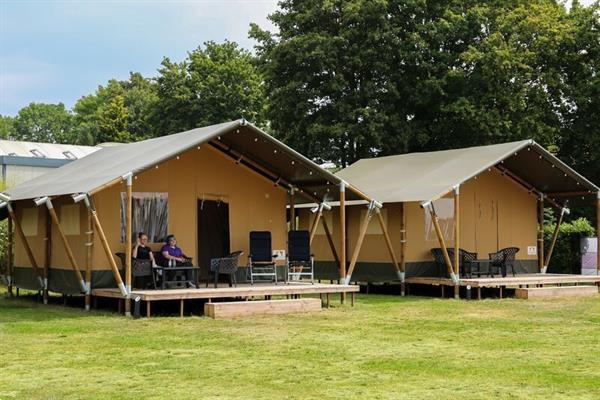 Grote foto safaritent voor 6 personen op park rhederlaagse meren vakantie nederland midden