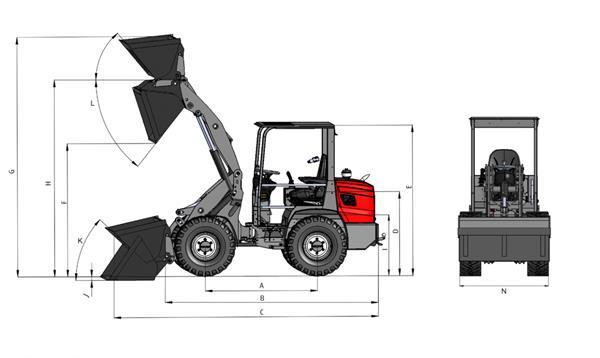 Grote foto pitbull x24 36 kniklader shovel loader tuin en terras werktuigen
