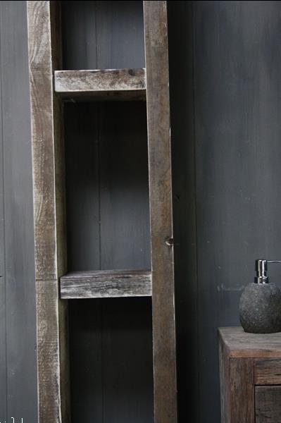 Grote foto massief oud houten badkamerkast handdoekenkast huis en inrichting complete badkamers