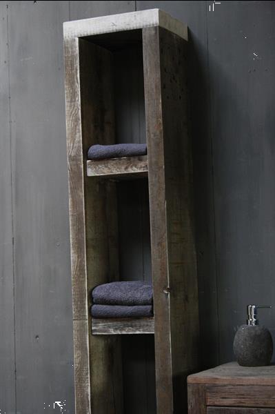 Grote foto massief oud houten badkamerkast handdoekenkast huis en inrichting complete badkamers