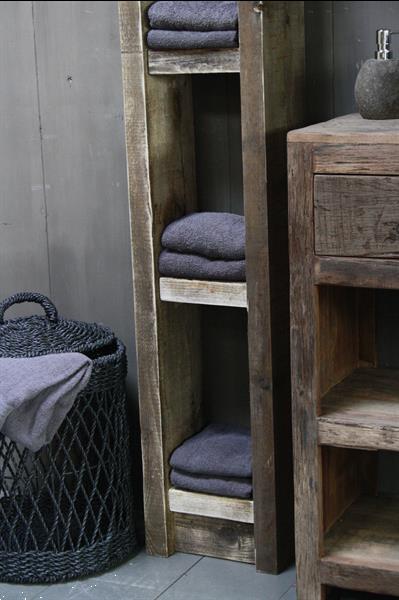 Grote foto massief oud houten badkamerkast handdoekenkast huis en inrichting complete badkamers