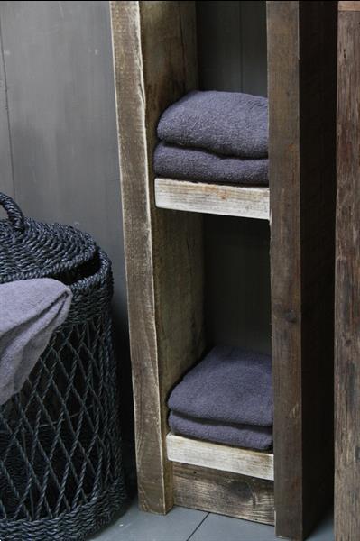 Grote foto massief oud houten badkamerkast handdoekenkast huis en inrichting complete badkamers