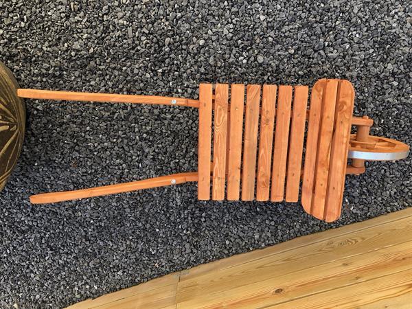 Grote foto xxl kruiwagen houten kruiwagen plantkar hout tuin massi tuin en terras tuinmeubelen