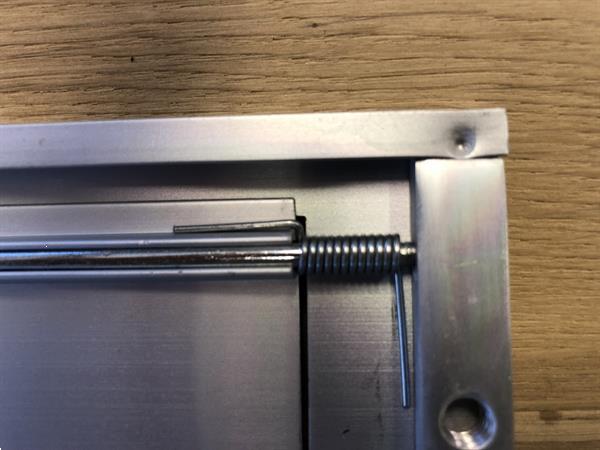 Grote foto brievenbus klep aluminium met veer staat dus nooit open . antiek en kunst curiosa en brocante