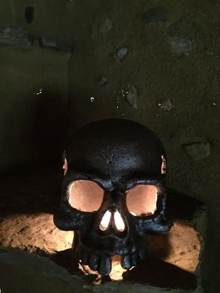 Grote foto schedel uit metaal zeer apart voor de leifhebber antiek en kunst curiosa en brocante