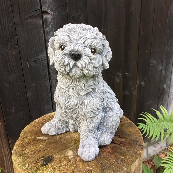 Grote foto shihtzu maltezer decoratie met hondenfiguren schattige hon verzamelen beelden en beeldjes