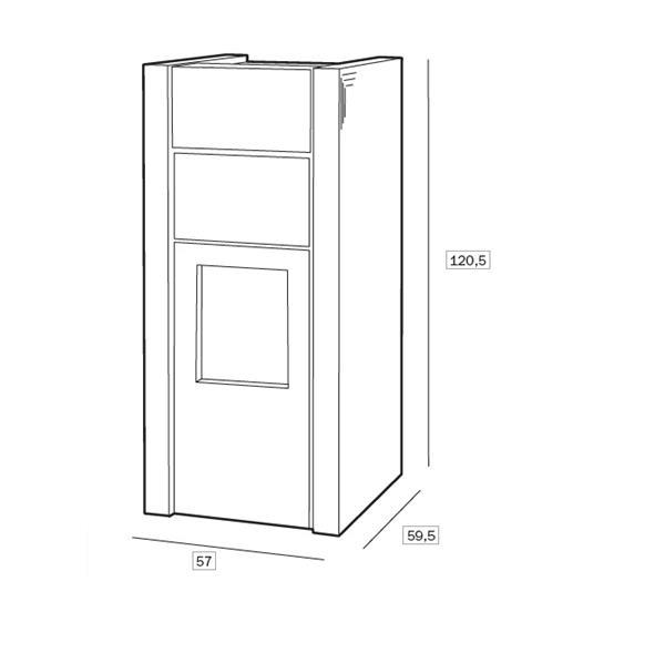 Grote foto pelletkachel dielle grecale 35 huis en inrichting kachels en openhaarden