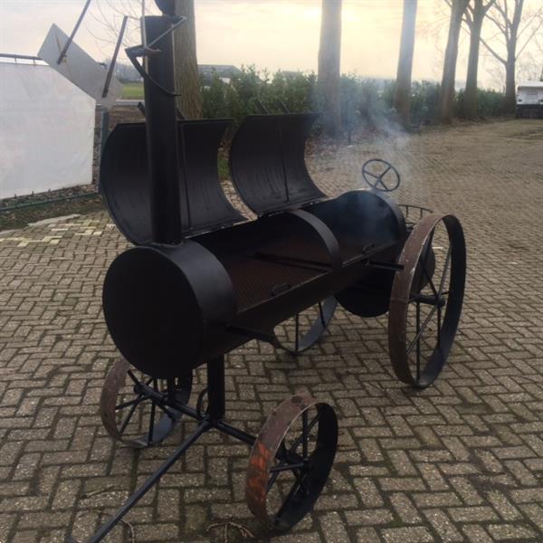 Grote foto oldtimer smoker werkende smoker agrarisch tractoren oldtimers