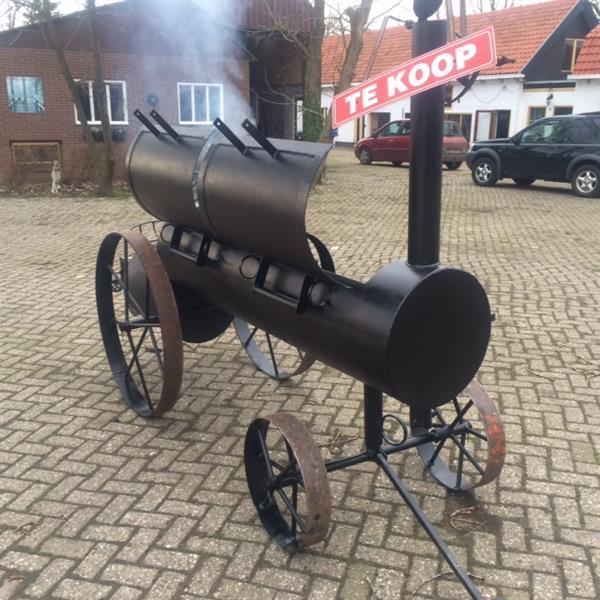Grote foto oldtimer smoker werkende smoker agrarisch tractoren oldtimers