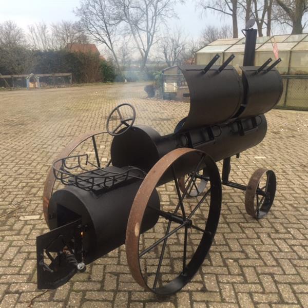 Grote foto oldtimer smoker werkende smoker agrarisch tractoren oldtimers