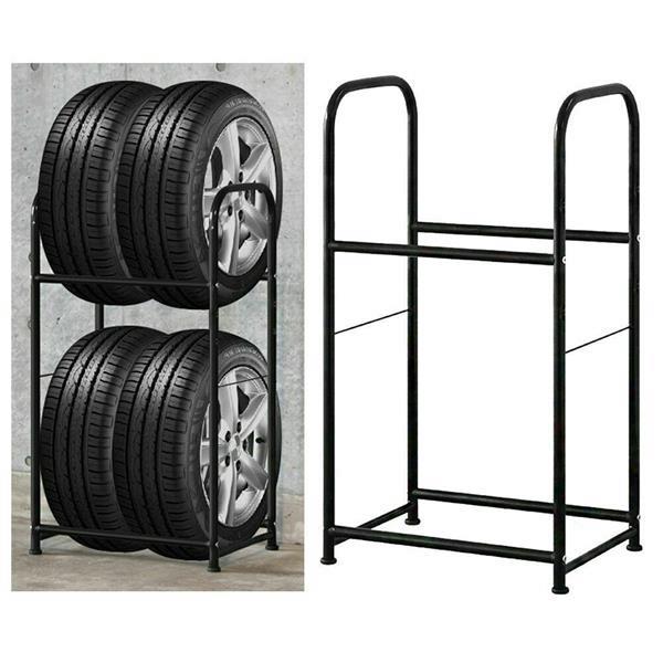 Grote foto bandenstelling bandenrek voor 4 autobanden huis en inrichting woningdecoratie