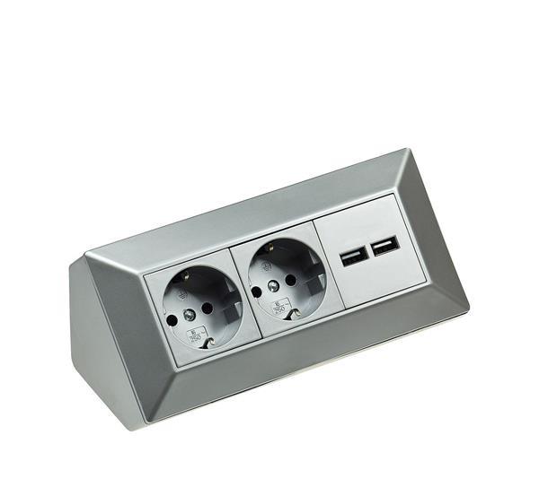 Grote foto stopcontact met 2 stekkeraansluitingen en 2 usb aansluiting huis en inrichting woningdecoratie