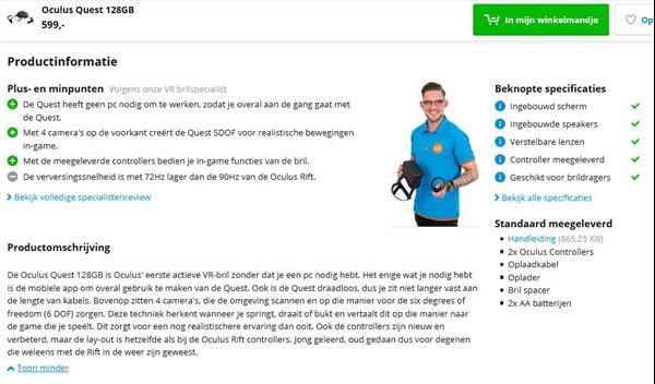 Grote foto oculus qeust 128 gb computers en software kinderen en jeugd
