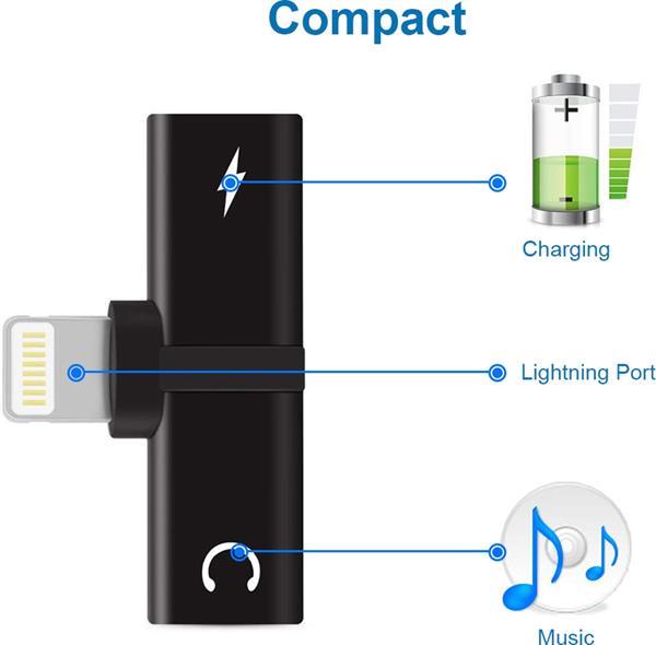 Grote foto mmobiel lightning splitter adapter opladen audio beluist telecommunicatie toebehoren en onderdelen