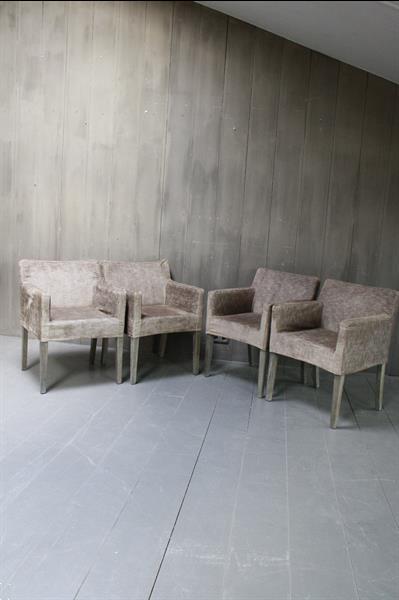 Grote foto eetkamerstoelen 4 stuks stof met afneembare hoes huis en inrichting stoelen