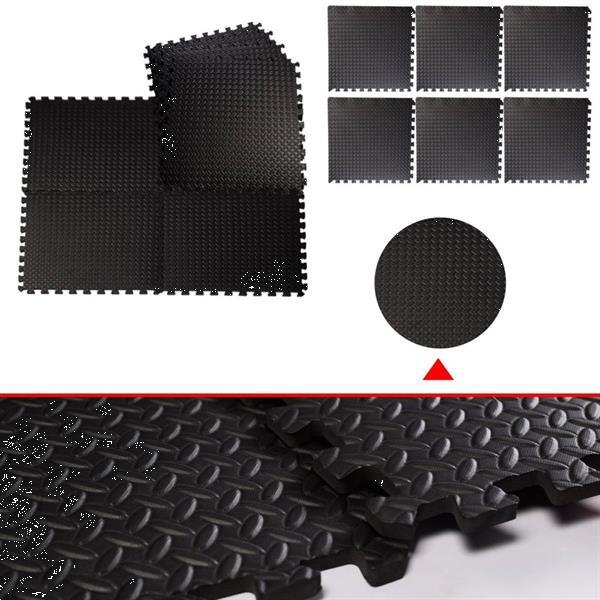 Grote foto 16 sportmatten puzzelmat 60x60x1cm fitnessmat zwart sport en fitness overige sport en fitness