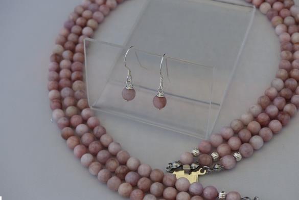 Grote foto 3 rij kunziet ketting oorhanger set sieraden tassen en uiterlijk kettingen