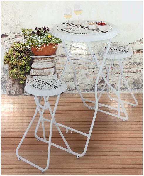 Grote foto bartafel met 2 stoelen wit alleen deze week 10 extra kor tuin en terras tuinmeubelen