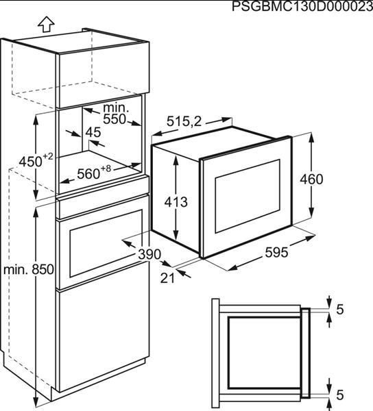 Grote foto zanussi zsg25249xa magnetron met grillfunctie inbouw witgoed en apparatuur algemeen