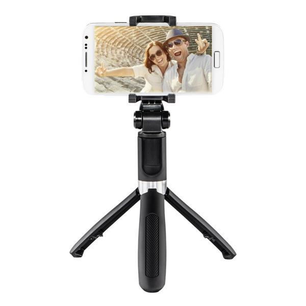 Grote foto hama selfie stick funstand 57 met bluetooth ontspanner zwart telecommunicatie toebehoren en onderdelen