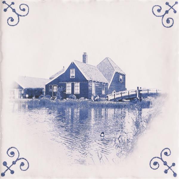 Grote foto tegel delfts blauw antiek 15 x 15 cm doe het zelf en verbouw tegels