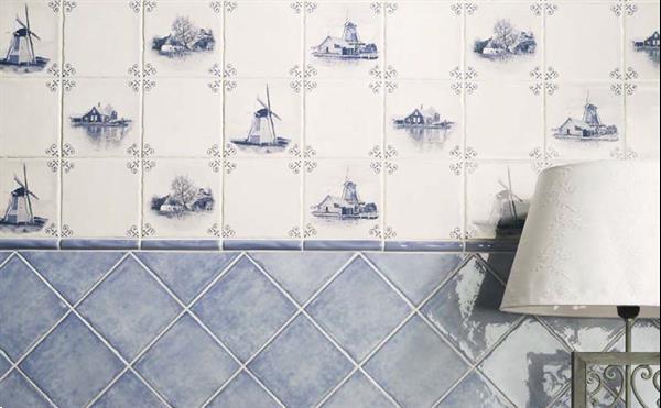 Grote foto tegel delfts blauw antiek 15 x 15 cm doe het zelf en verbouw tegels