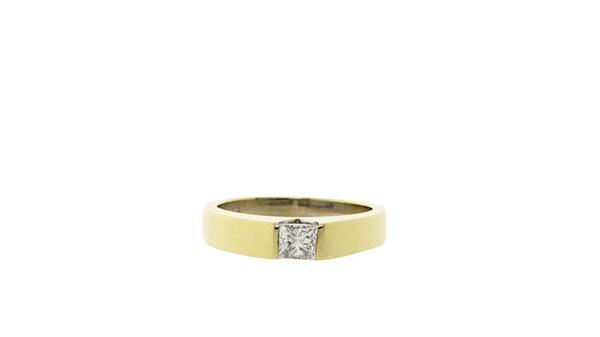 Grote foto gouden ring met prinses geslepen diamant 14 krt 1897.5 sieraden tassen en uiterlijk ringen voor haar