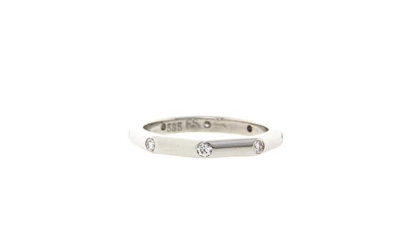 Grote foto witgouden octogoon ring met diamant 14 krt 447.5 sieraden tassen en uiterlijk ringen voor haar
