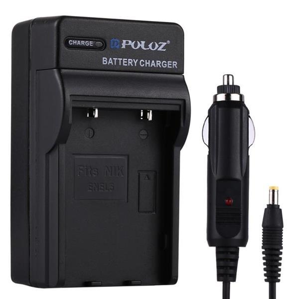 Grote foto puluz digital camera battery car charger for nikon en el5 ba audio tv en foto algemeen
